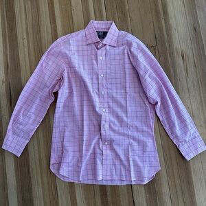 Polo by Ralph Lauren, men’s pink striped dress shirt